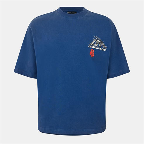 GOD MADE - Men's GM Logo Wrap Regular Fit T-Shirt