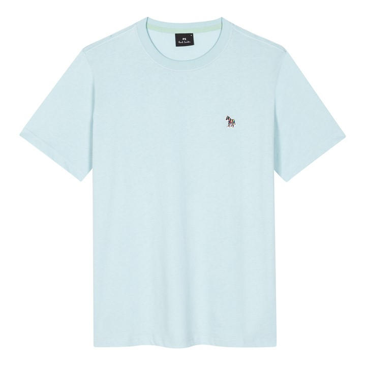 Ps Paul Smith Men's Blue Zebra Crew Neck T-Shirt Small