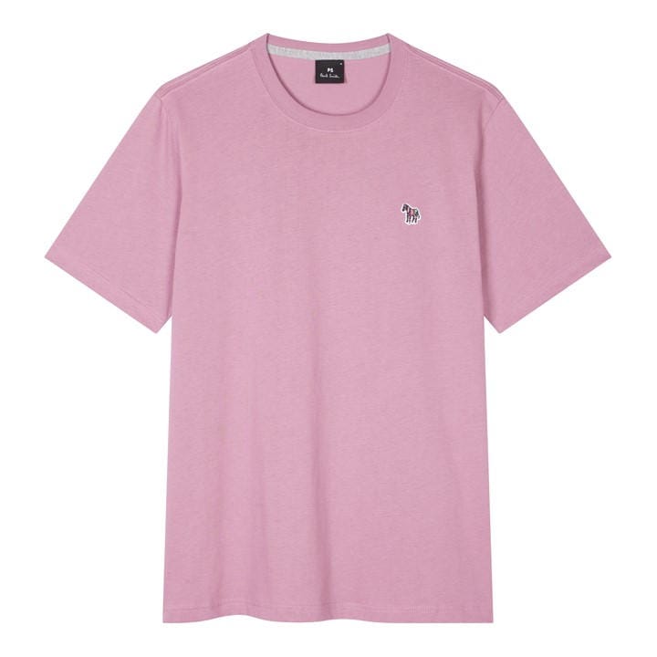 Ps Paul Smith Men's Purple Regular Fit Zebra Crew-Neck T-Shirt Medium