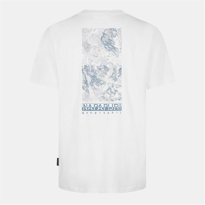 Napapijri Men's White Graphic T-Shirt Small