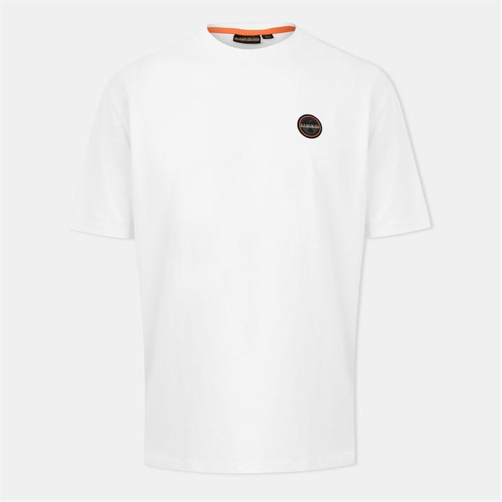 Napapijri Men's White Napa S-Badge Ss Large