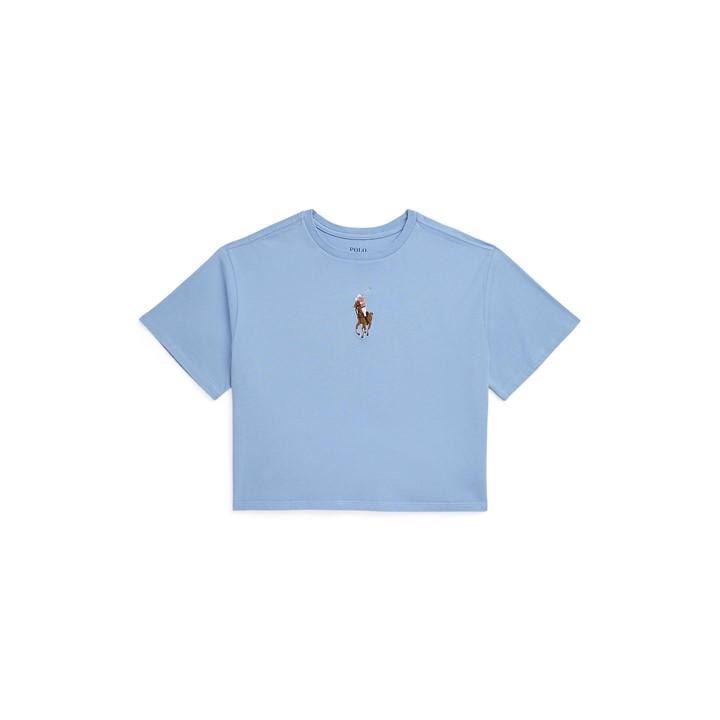 Polo Ralph Lauren Girls Blue Kids' Regular Fit Logo T-Shirt - 9 - 10 Years