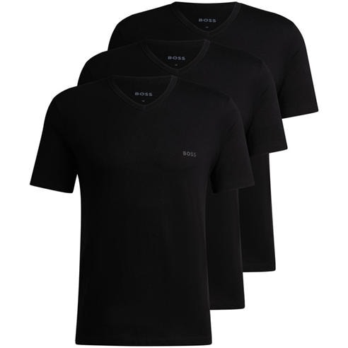 Boss - Men's V-neck 3-Pack T-Shirts Soft Breathable Fabric