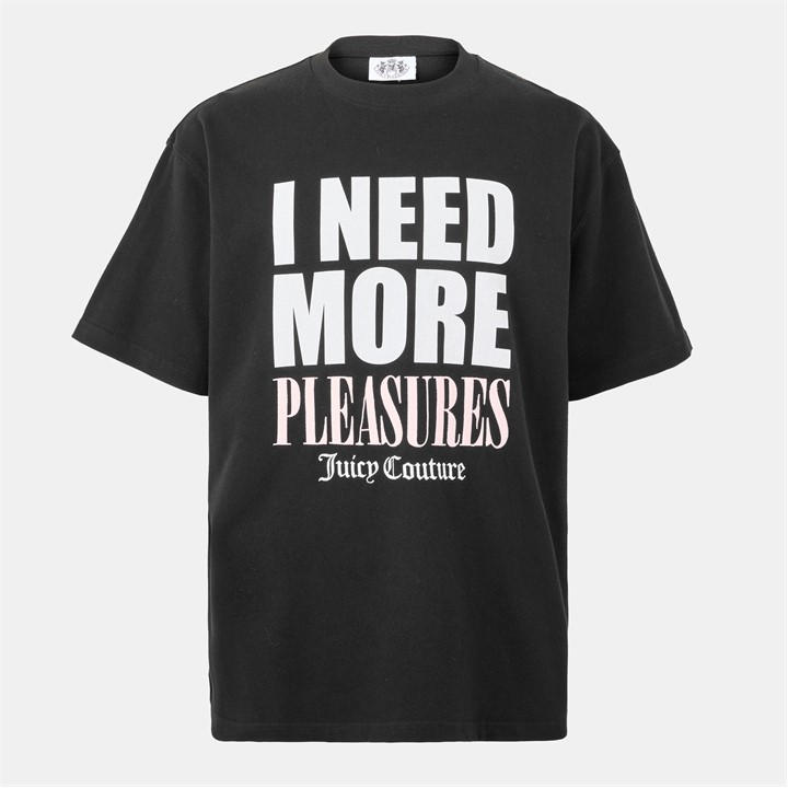 Pleasures X Juicy Couture Slogan T-Shirt – Black