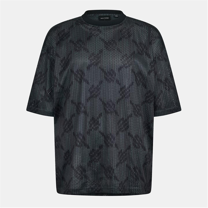 Daily Paper Men's Green Paper Mesh Logo Tee Sn54 Small