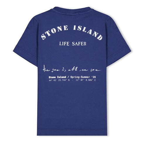 STONE ISLAND - Kids' Sailor Graphic Cotton Short-Sleeve Crew-Neck T-Shirt