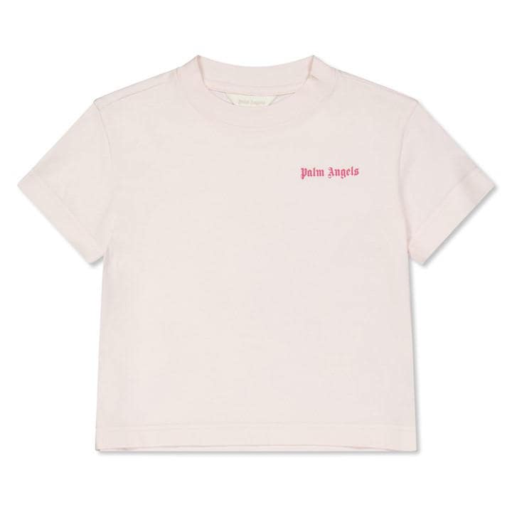 Palm Angels Girls Pink Palm Logo Tee Jn62
