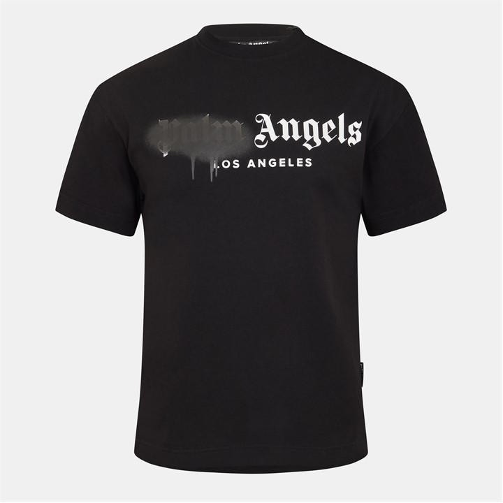 Palm Angels Men's Black Palm Spray Tee
