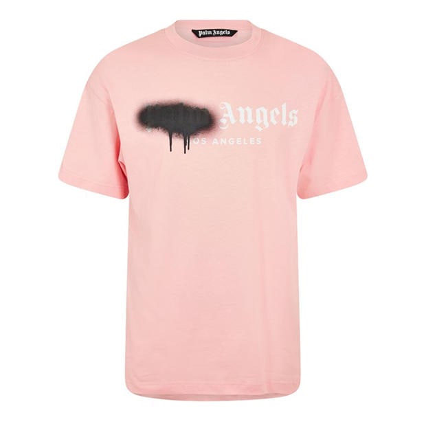 White/Yellow - PALM ANGELS - Men's Spray T-Shirt