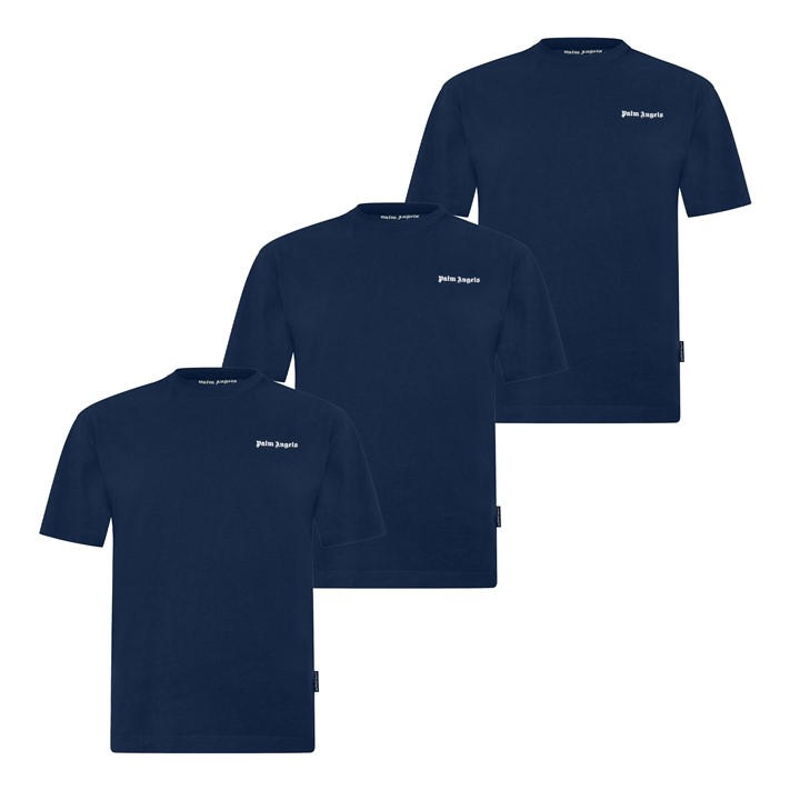 Palm Angels Men's Blue Small Logo T-Shirt