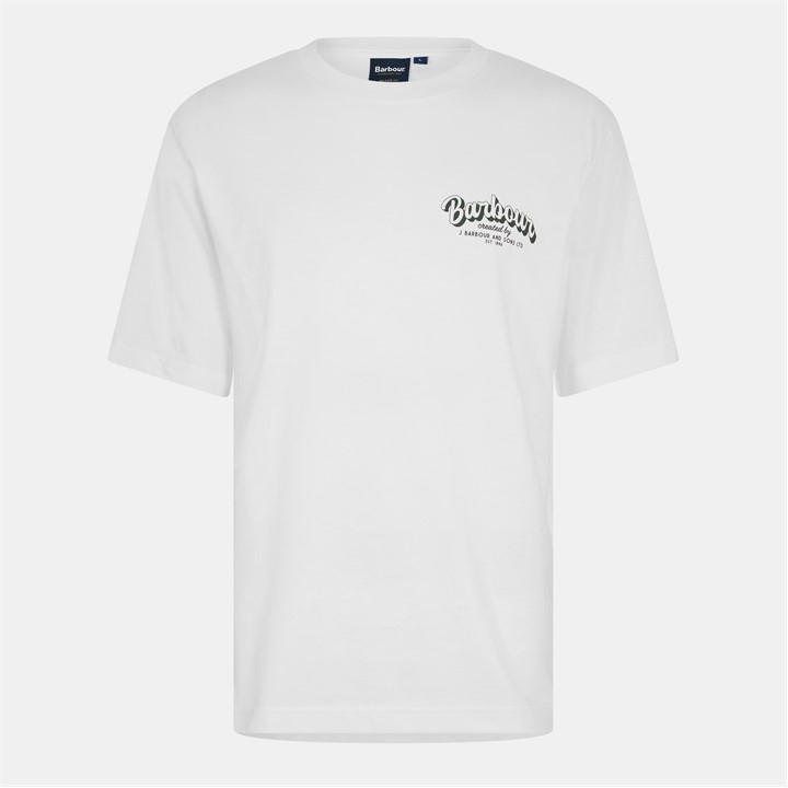Barbour Men's White B.li Seahouses T-Sh Sn62