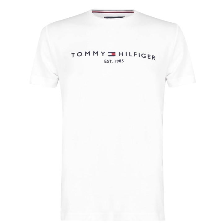 Tommy Hilfiger Men's White Logo Crew Neck T Shirt 2XL