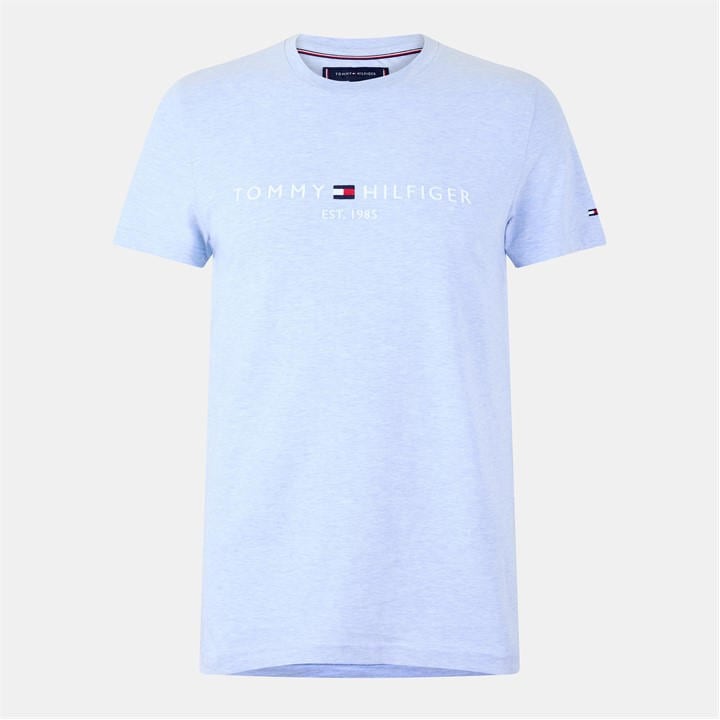 Tommy Hilfiger Men's Blue Logo Crew Neck T Shirt 2XL