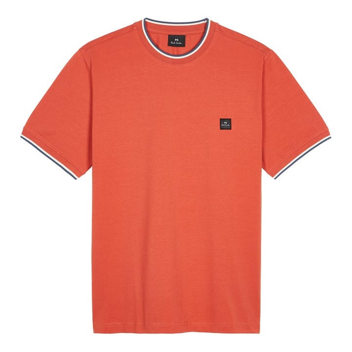 Ps Paul Smith Men's Orange Logo Patch T-Shirt 2XL