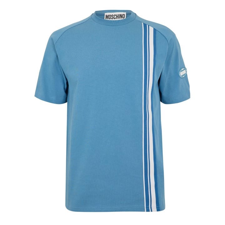 Moschino Men's Blue Reg Fit Tee