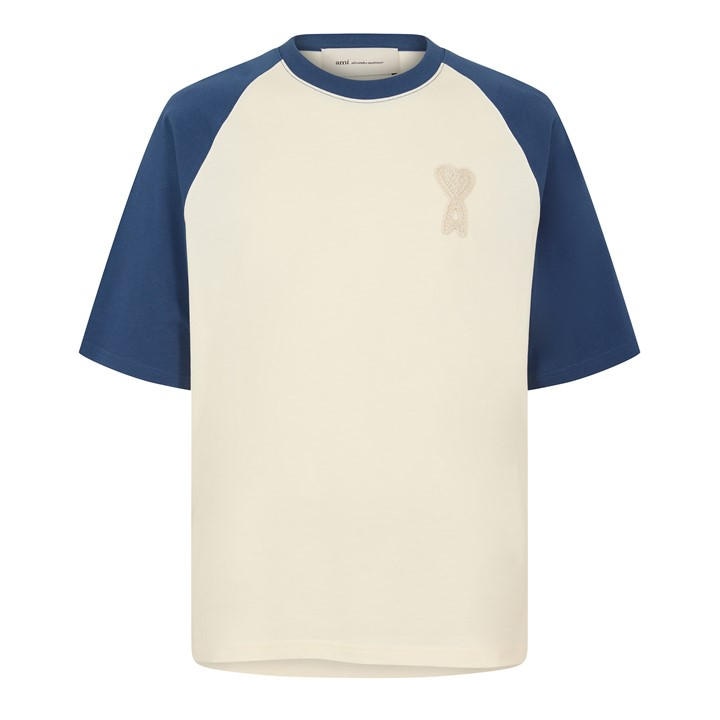 Ami Paris Men's Blue Crochet Adc T-Shirt - L