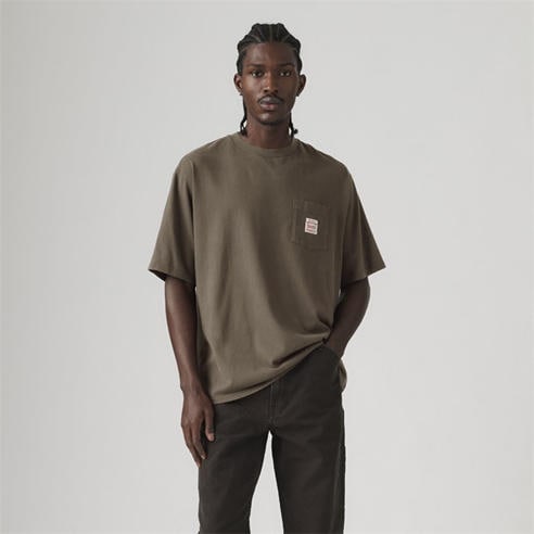 Levis - Men's Workwear Cotton Short-Sleeve Crew-Neck T-Shirt