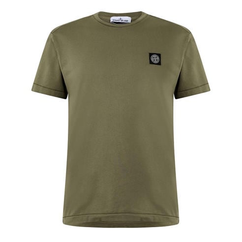 STONE ISLAND - Men's Cotton Compass Logo Patch T-Shirt