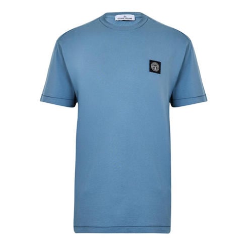 STONE ISLAND - Men's Cotton Compass Logo Patch T-Shirt