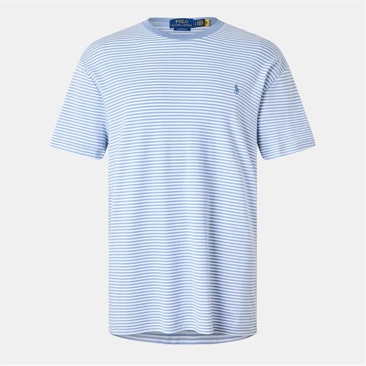 Polo Ralph Lauren Classic Fit Striped Soft Cotton T-Shirt – Blue