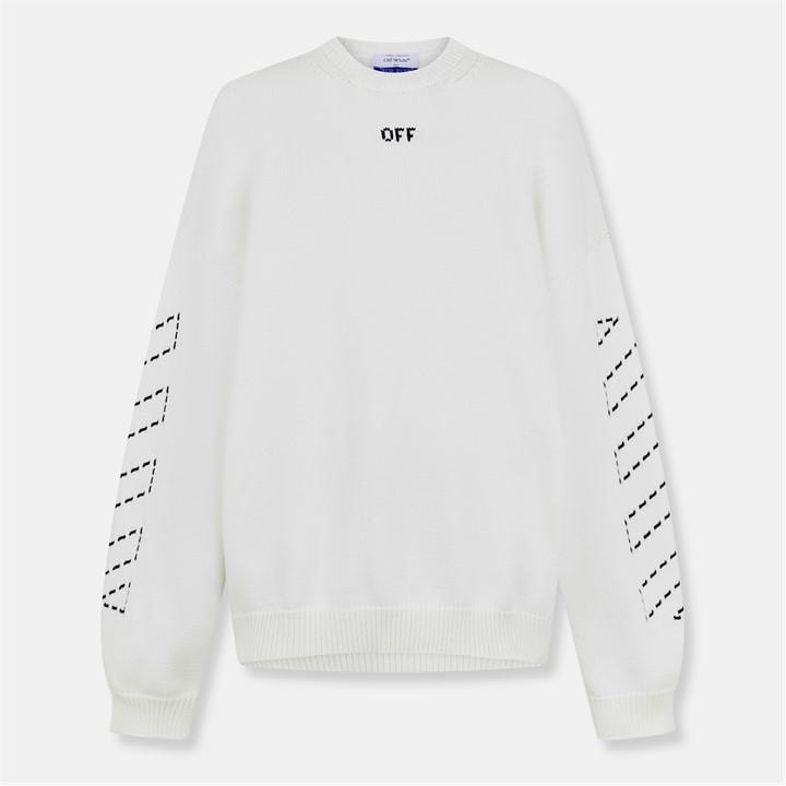 Off White Men's Multi Off Arrow Crew Neck Extra Small
