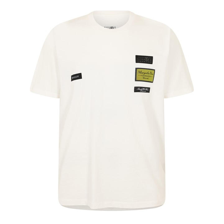 Mm6 Maison Margiela Men's White Mm6 Mai Label Tee Sn61