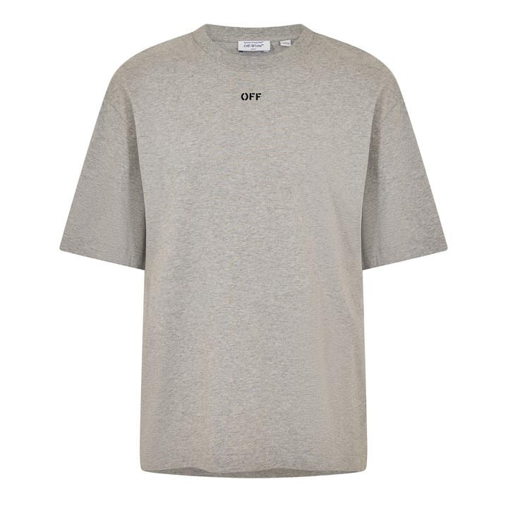 Off White Men's Grey Regular Fit Skate T-Shirt