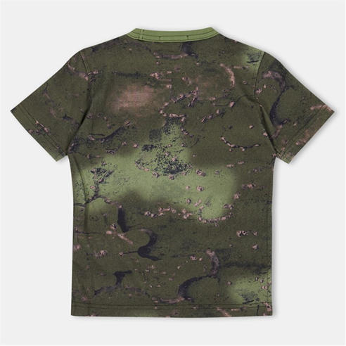 STONE ISLAND - Kids' Camo Print T-Shirt
