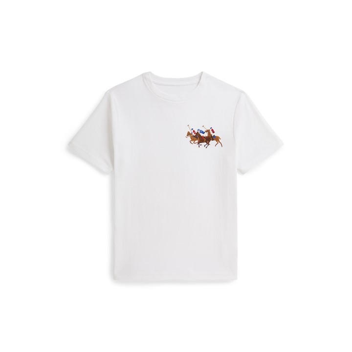 Polo Ralph Lauren Boys White Kids' Large Logo T-Shirt - XL