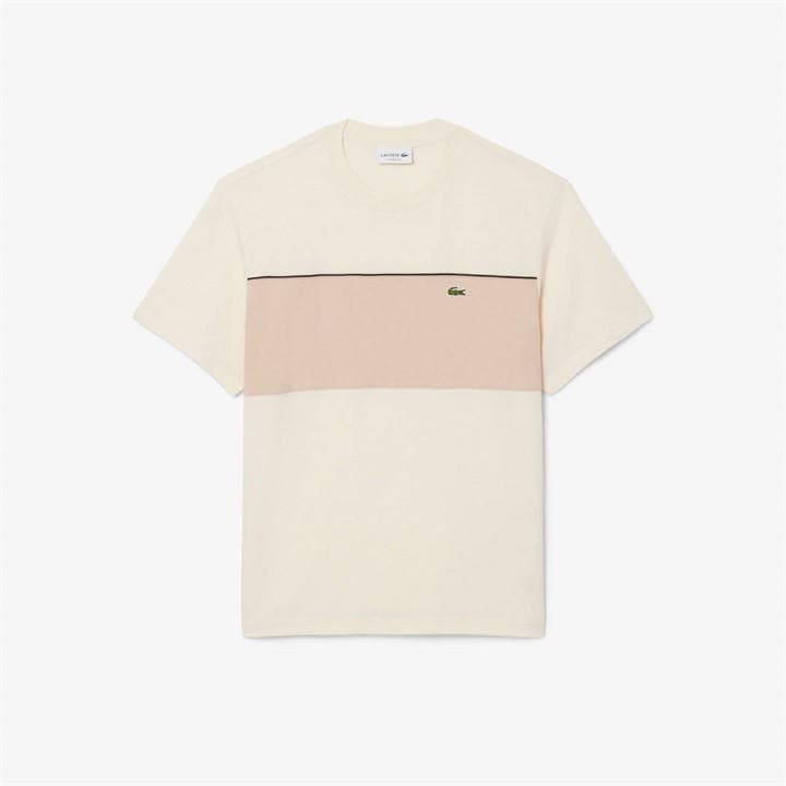 Lacoste Men's Beige Black T-Shirt - S