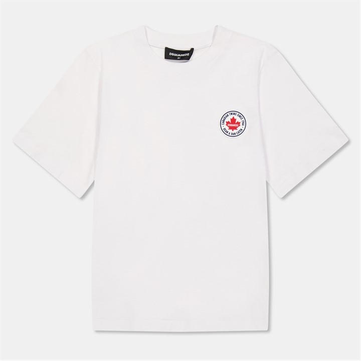 Dsquared2 Boys White Dsq Sml Logo Tee Jn61