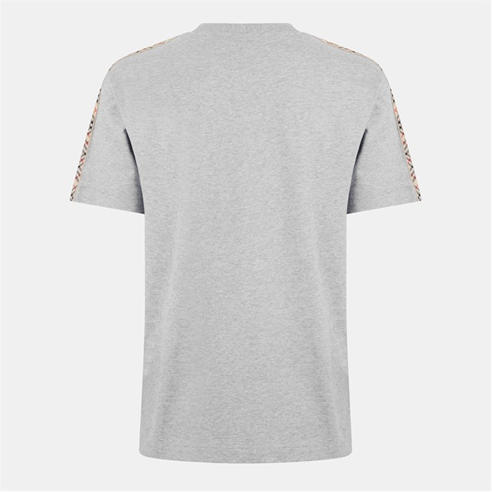 BURBERRY - Mens Check Trim Cotton T-Shirt