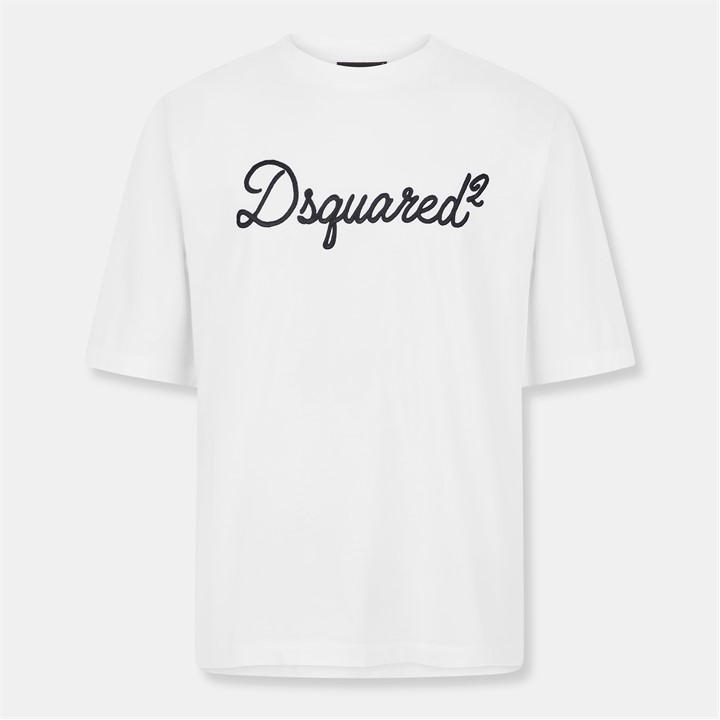 Dsquared2 Men's White Dsq Big Sig Tee Sn62