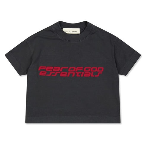 FEAR OF GOD ESSENTIALS - Unisex Kids' Regular Fit Logo T-Shirt
