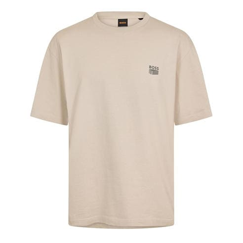 Boss - BOSS ORANGE Cotton-jersey T-shirt with Printed Brutalism Artwork