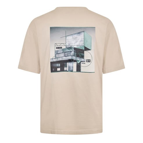 Boss - BOSS ORANGE Cotton-jersey T-shirt with Printed Brutalism Artwork