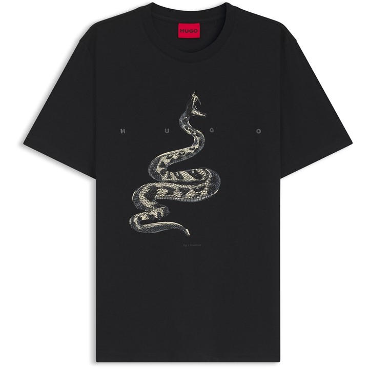 Hugo Men's Black Discorb Tee Sn63