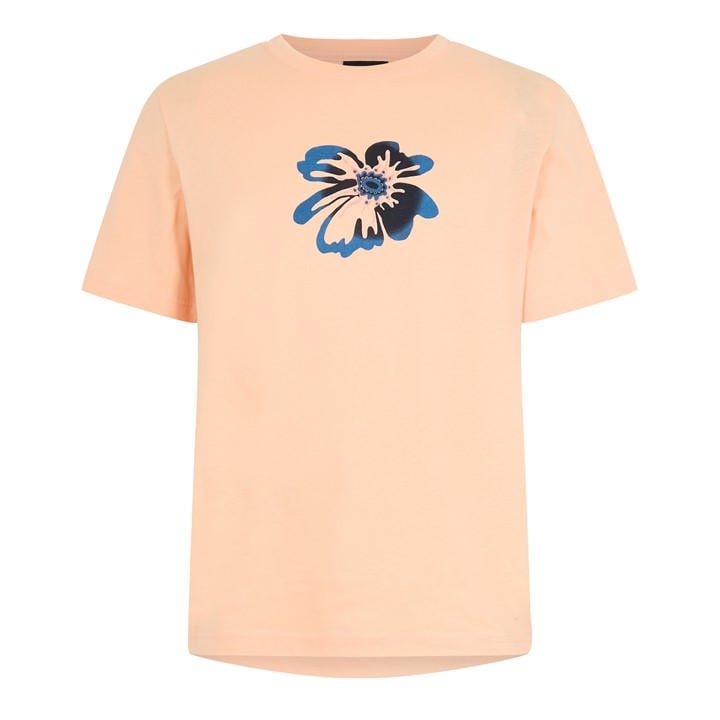 Ps Paul Smith Men's Orange Ps Flower T-Shirt Sn62