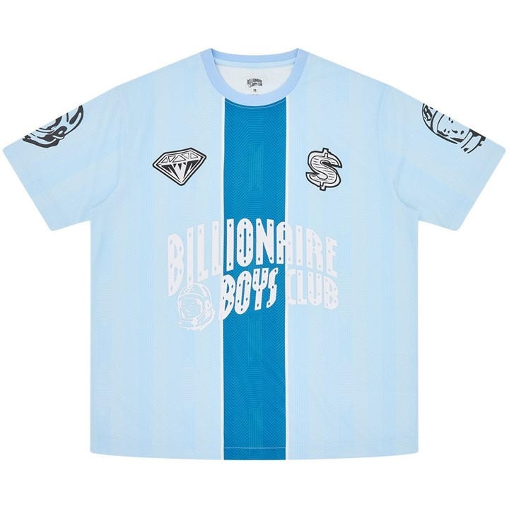 Billionaire Boys Club Men's Blue Arch Logo Footy Shirt
