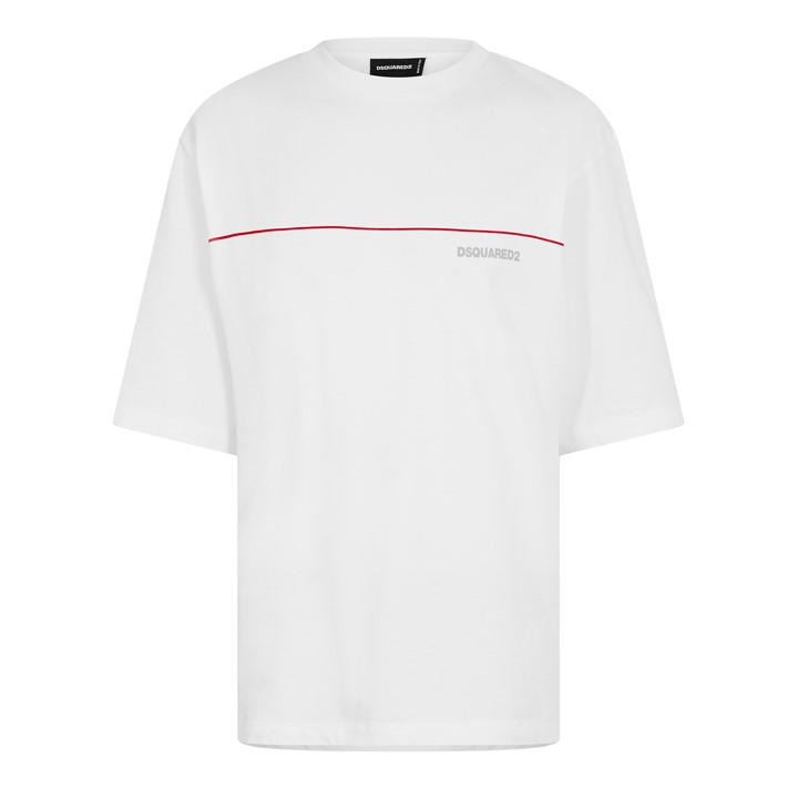 Dsquared2 Men's White Dsq Line Tee Sn62