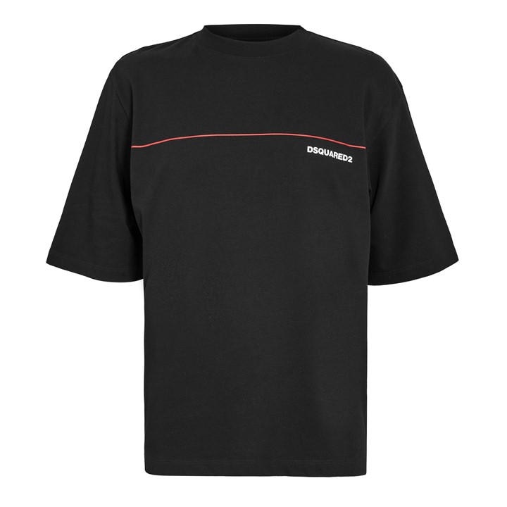 Dsquared2 Men's Black Dsq Line Tee Sn62