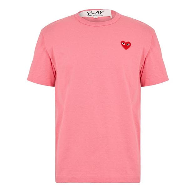 Black/Red - COMME DES GARCONS PLAY - Small Peeping Heart Patch T-Shirt