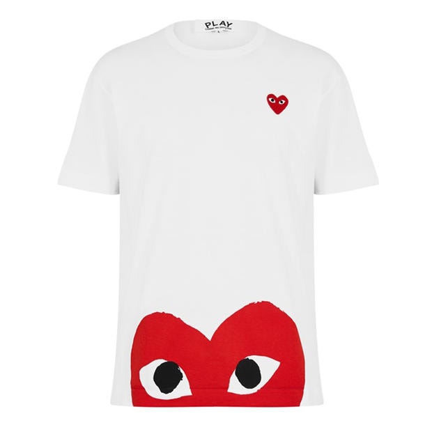 COMME DES GARCONS PLAY | Large Peeping Heart T-Shirt | Men | White