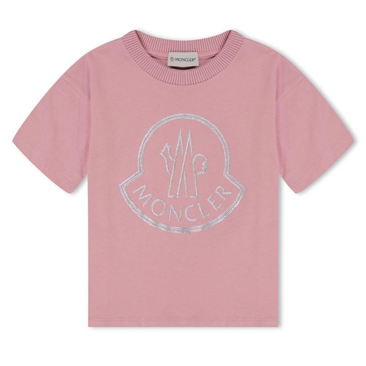Moncler Girls Pink Logo T-Shirt Junior