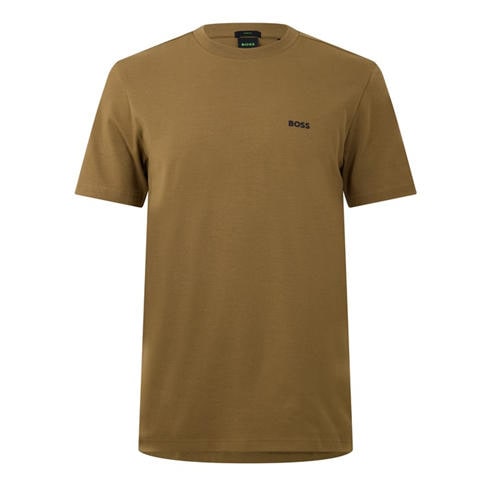 Boss - Mens BOSS GREEN T-Shirt with Logo Design Stretch Cotton