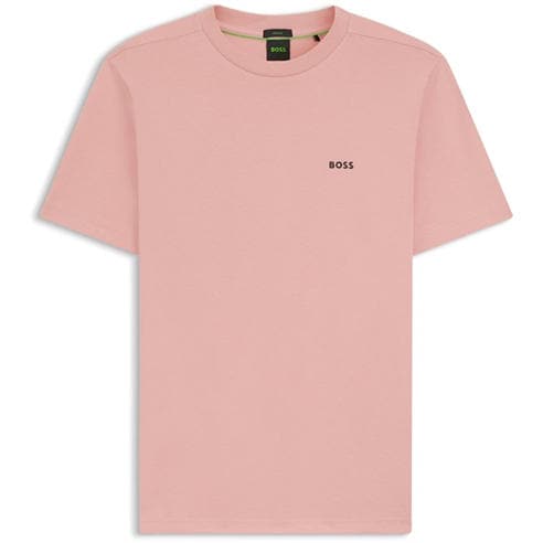 Boss - Mens BOSS GREEN T-Shirt with Logo Design Stretch Cotton