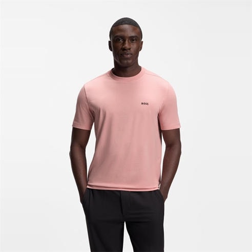 Boss - Mens BOSS GREEN T-Shirt with Logo Design Stretch Cotton