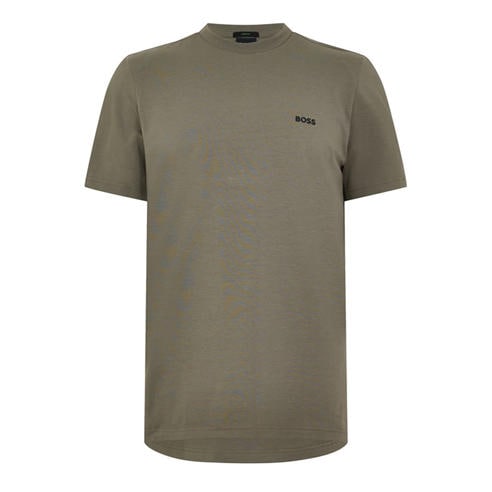 Boss - Mens BOSS GREEN T-Shirt with Logo Design Stretch Cotton