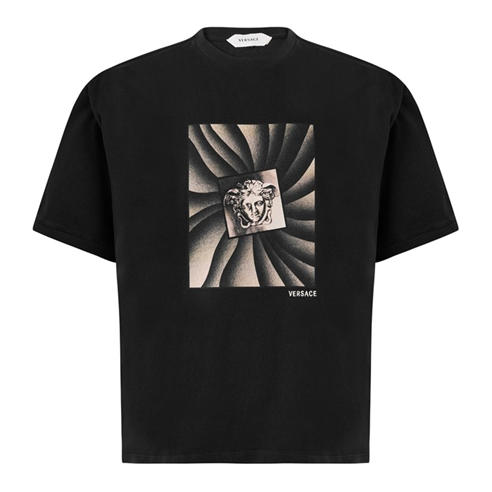 VERSACE - Men's Vortex Graphic Cotton Short-Sleeve T-Shirt