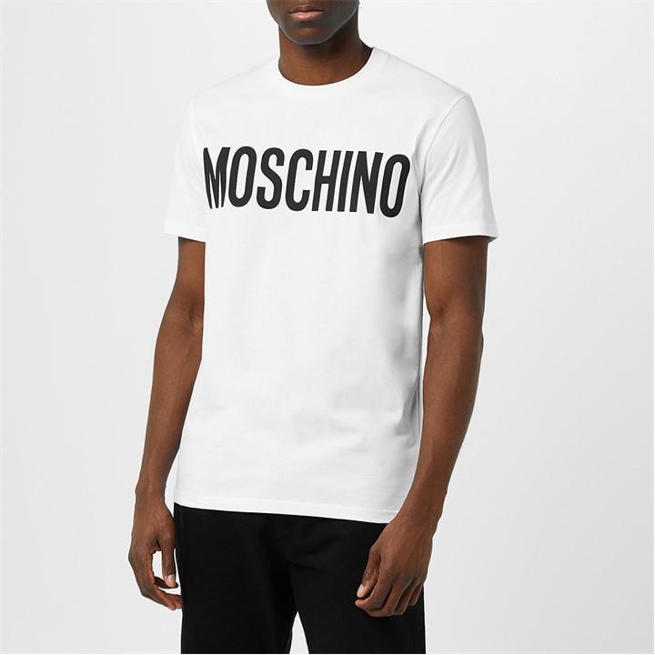 Moschino Men's White Logo T Shirt - XL